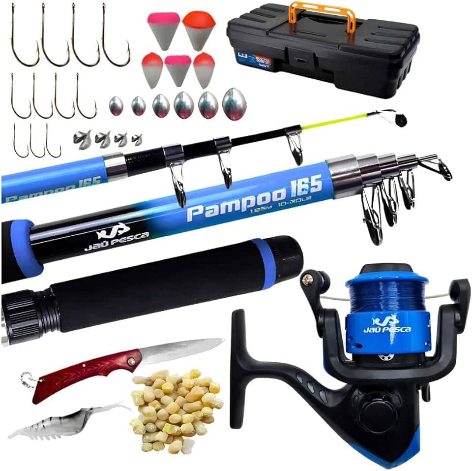 Kit De Pesca Vara S200 - Molinete e Acessórios