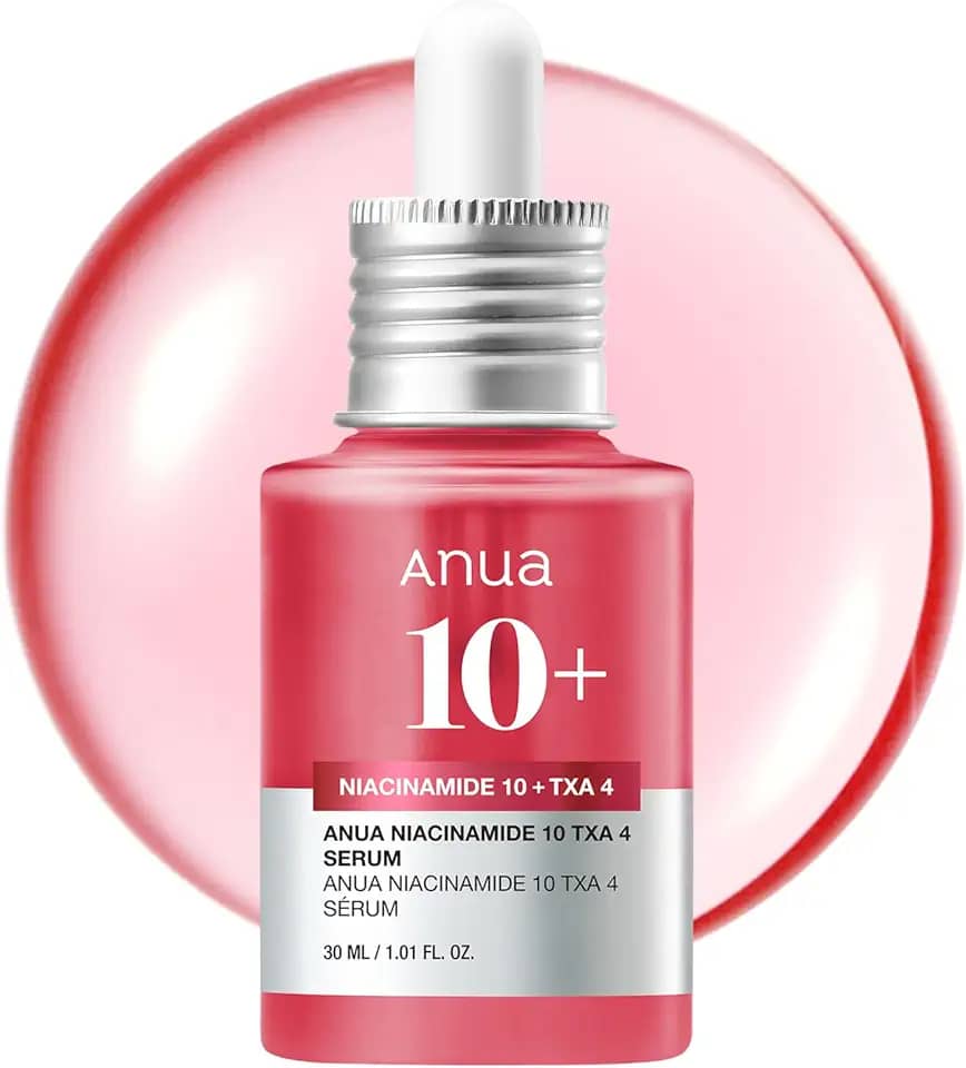 ANUA Niacinamida 10 + Txa 4 Serum, Ácido Hialurônico, Ácido Tranexâmico, Vitamina B12, Sérum Facial Para Pele De Vidro, Clareadora, Tez Radiante Com Cor Natural, Cuidados Com A Pele Coreana (30Ml /1