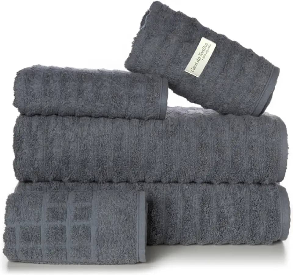 Toalha de Banho Gigante Jogo de Toalha Banhão 5 Peças Jogo de Banho Gramatura 500 kit de Toalha para Hotel 5 estrelas Marca Casa da Toalha