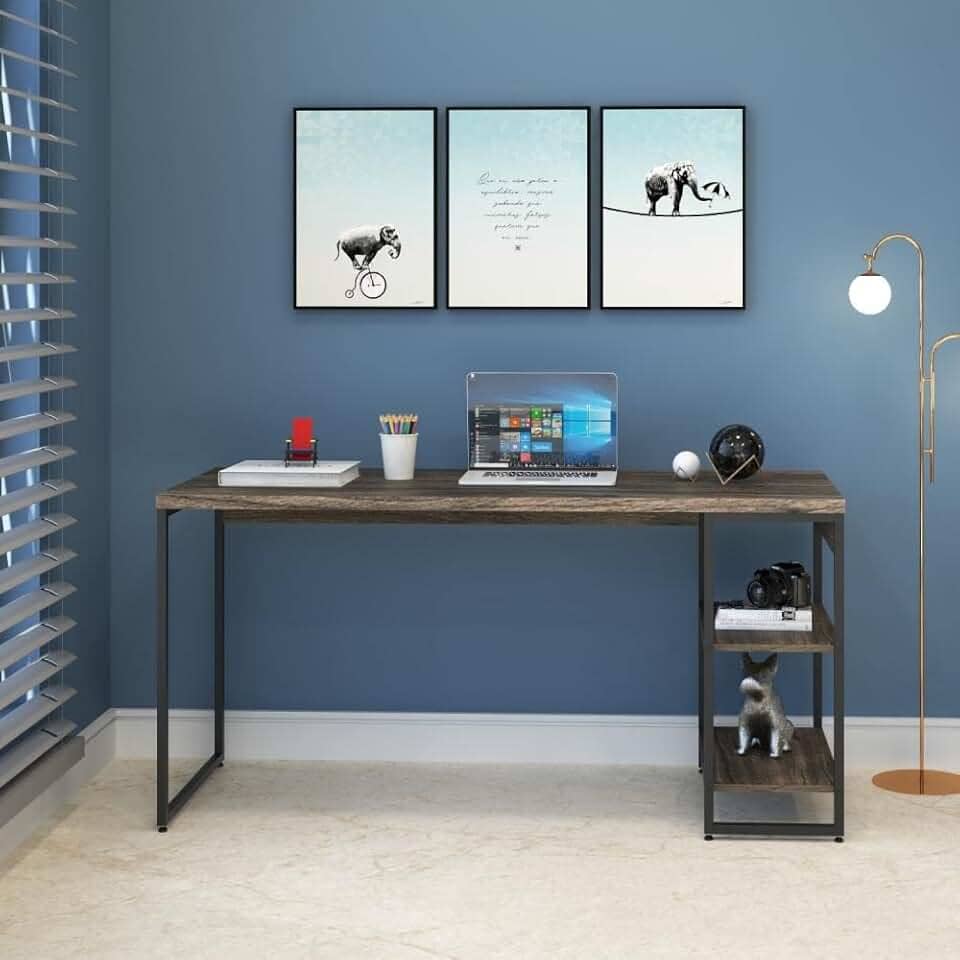 Compace Desing, Escrivaninha com Estante Baixa 2 Prateleiras 1,50m Dynamica