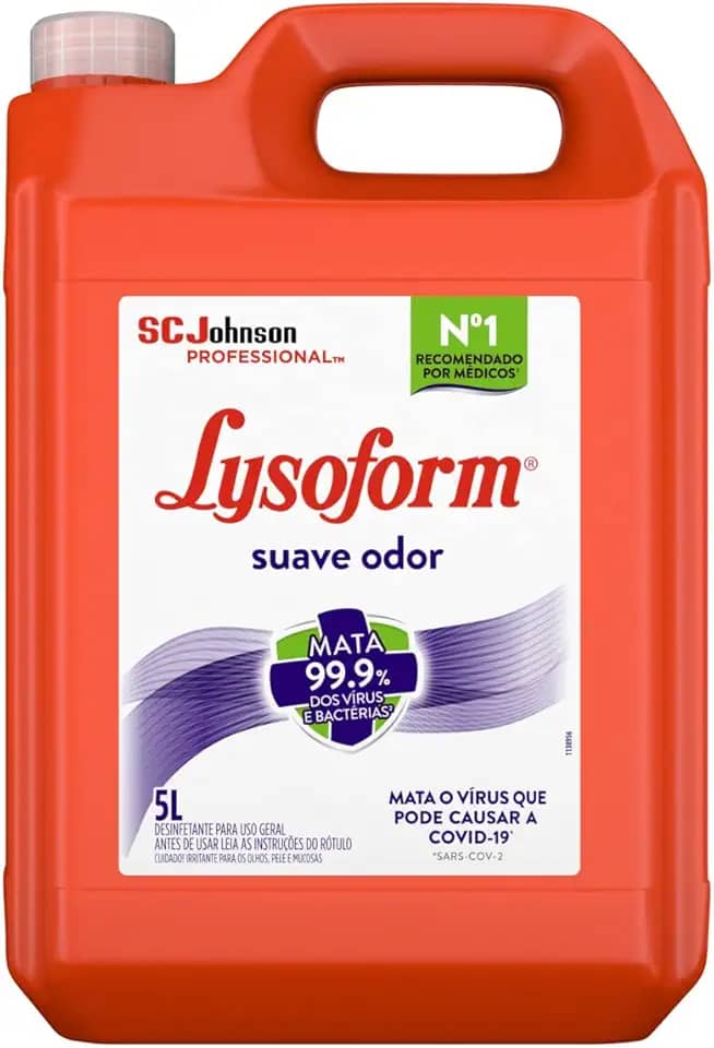 Lysoform Suave Odor, Desinfetante Líquido, Limpeza Casa, 5L
