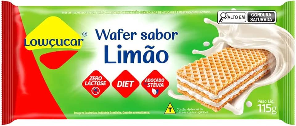 Wafer Zero Acucar Low Limao 115G