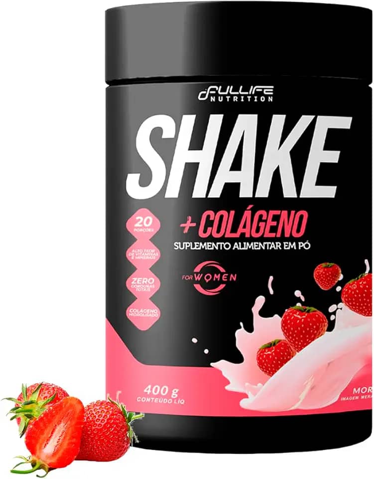 Shake Substituto de Refeição Com Colágeno Fullife 400g (400g, Morango)