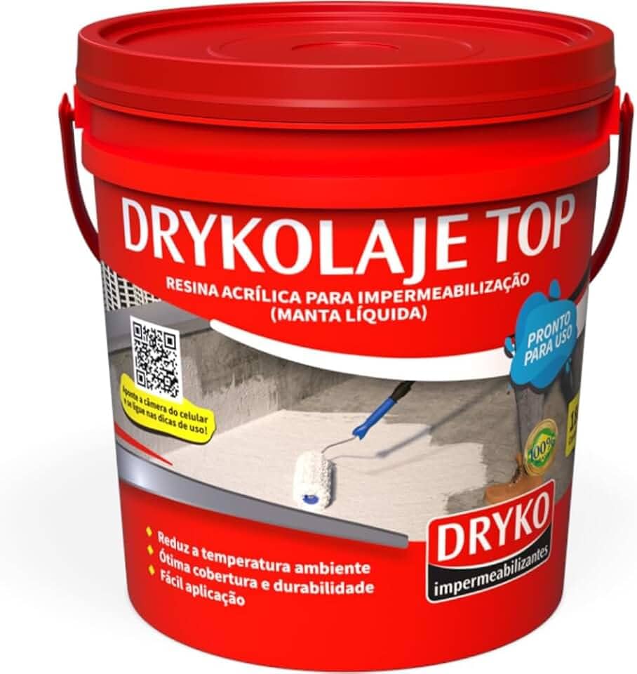 Manta líquida impermeabilizante para lajes 18kg - DRYKOLAJE TOP - Dryko