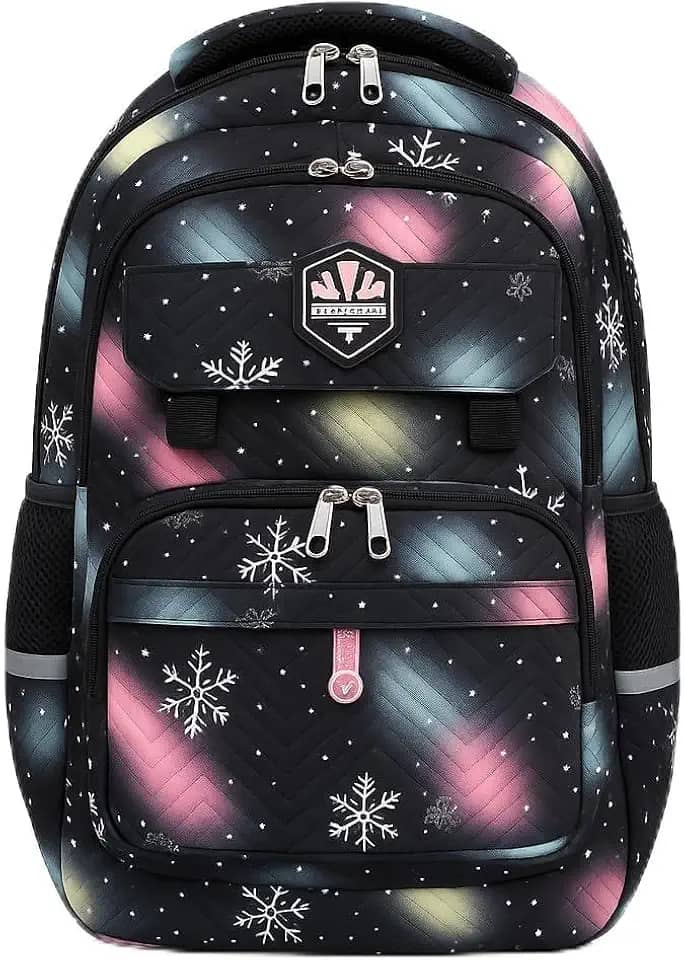 Mochila Escolar Unissex Reforçada em Poliester com Alças Confortáveis e Bolsos Inteligentes para Livros Estojo e Lancheira Tamanho Compacto Ideal para Estudantes