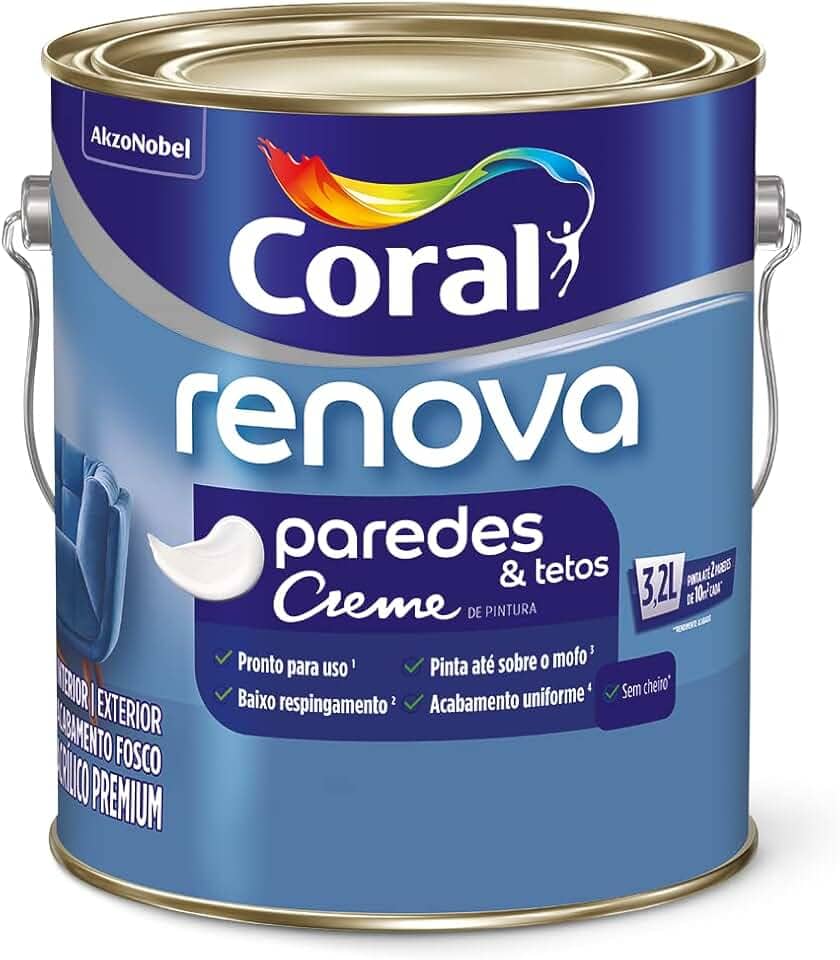 RENOVA PAREDES & TETOS FOSCO BRANCO GELO 3,2L - CORAL