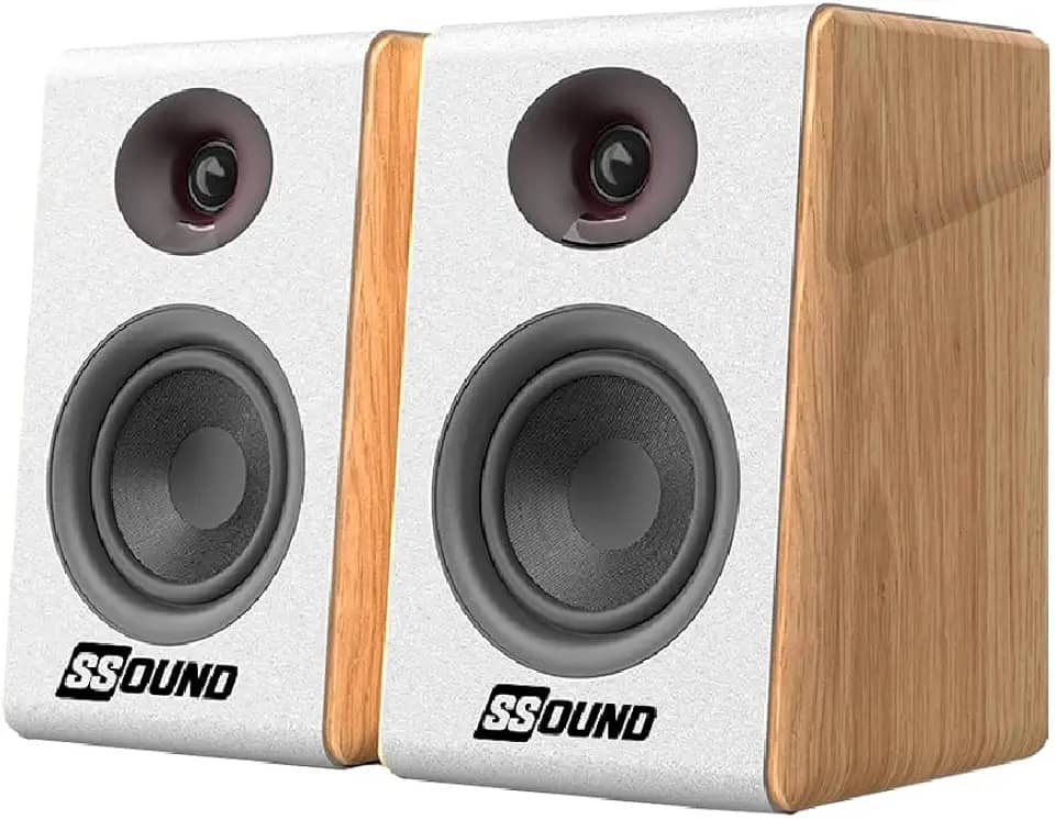 Monitor de Áudio Ssound SS-003 80W RMS Bluetooth/Optical/USB/RCA-Branco