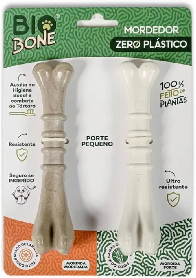 Kit Biobone 2 Unid. Mordedor Natural para Cães (Pequeno Kit, Laranja e Cana)