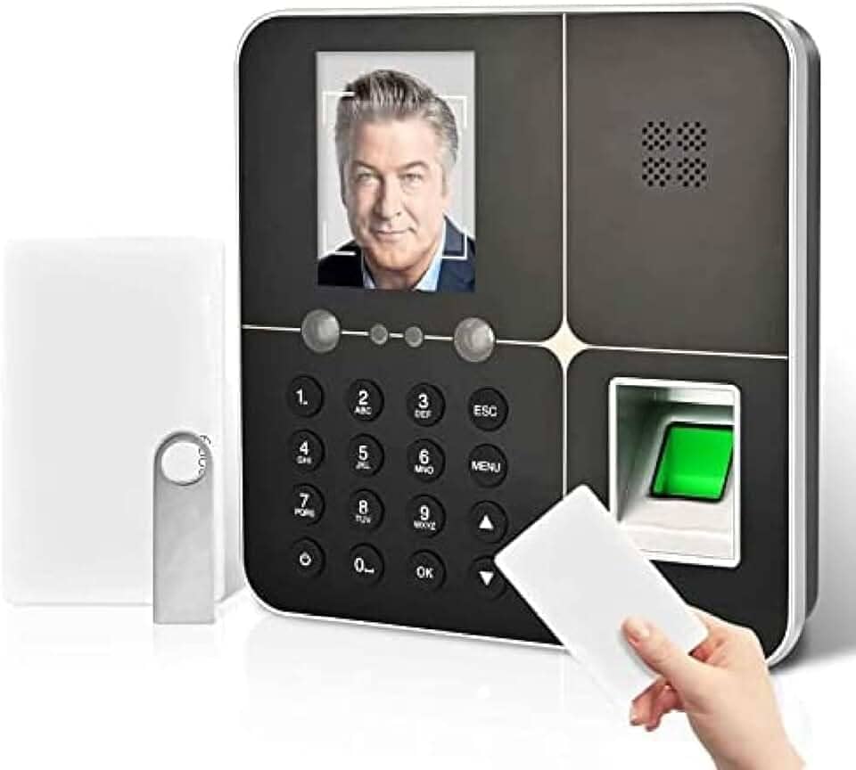 Relógios De Ponto Com Impressão Digital Para Funcionários, Máquina De Atendimento 4 Em 1 Com Impressão Digital, Rosto, RFID E Senha, Relógio Com Carimbo De Funcionário, Sem Mensalidade, Para Escri