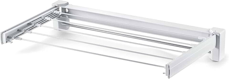 Ordene - Varal Retrátil Sanfonado, Cor Branca, Linha Log