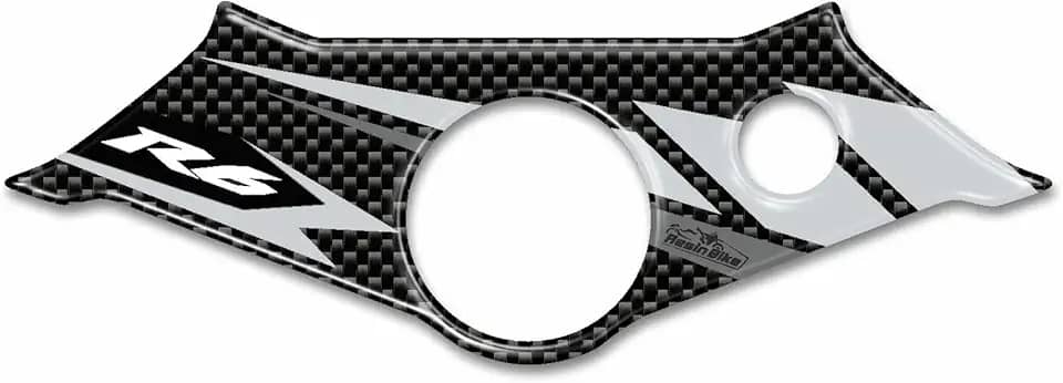 Resin Bike Adesivos 3D de motocicleta compatíveis com Yamaha R6 2003-2004. Proteção do garfo de direção contra impactos e arranhões. Adesivos de resina de motocicleta - Feito na Itália