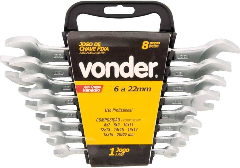 Vonder, Jogo De Chaves Fixas, Com Suporte Plástico, 6 Mm A 17 Mm.