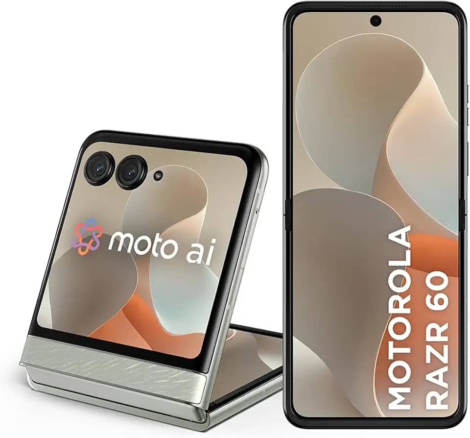 Smartphone Motorola Razr 60-256GB 24GB (12GB RAM+12GB Ram Boost) Tela dobrável 6,9" pOLED e externa 3,6” Moto AI camera IP48 - Branco