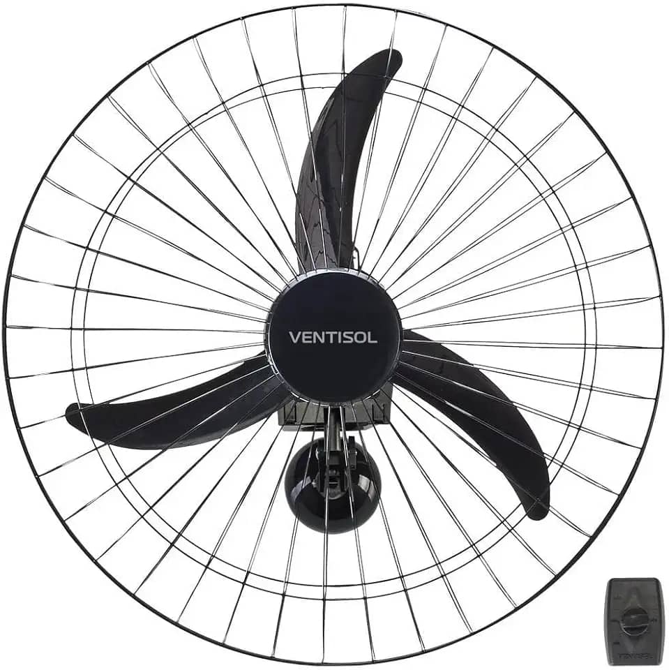 Ventilador Oscilante de Parede 60cm Ventisol Bivolt Preto