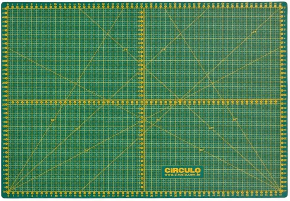 Base Para Corte De Tecidos Verde 60Cm X 45Cm Círculo