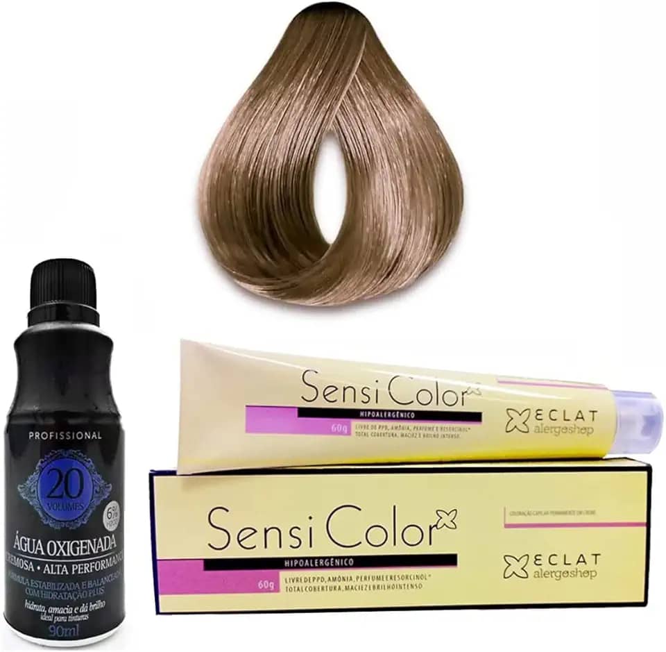 Tinta Sensi Color Alergoshop 7.0 Louro Medio + OX