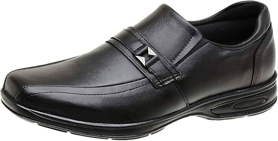 Sapato Social Couro Legítimo Anti Stress Conforto Ortopédico 5040