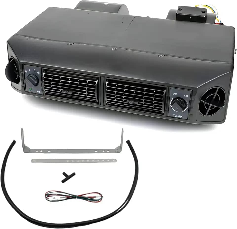 Ar condicionado universal para veículos sob o painel 12V/8A A/C Evaporador 32Pass2Way 200CFM 3 velocidades fluxo de ar 11000 BTU capacidade de resfriamento