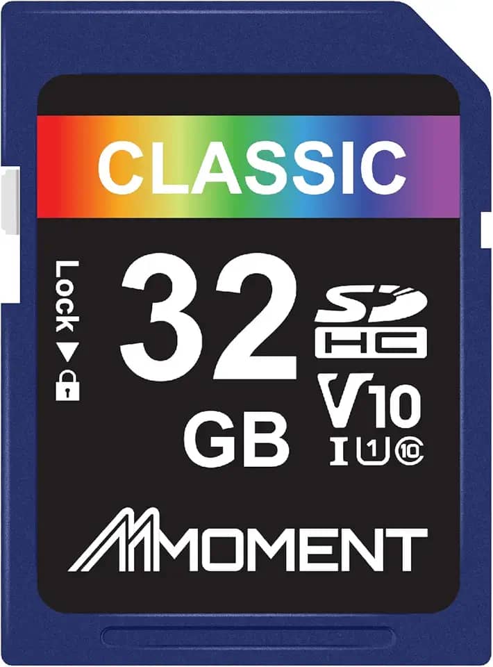 MMOMENT Cartão SDHC de tamanho completo de 32 GB compatível com câmera, PC, A1, UHS-I, U1, V10, Classe 10, velocidade de leitura de até 97 MB/s, velocidade de gravação de até 25 MB/s