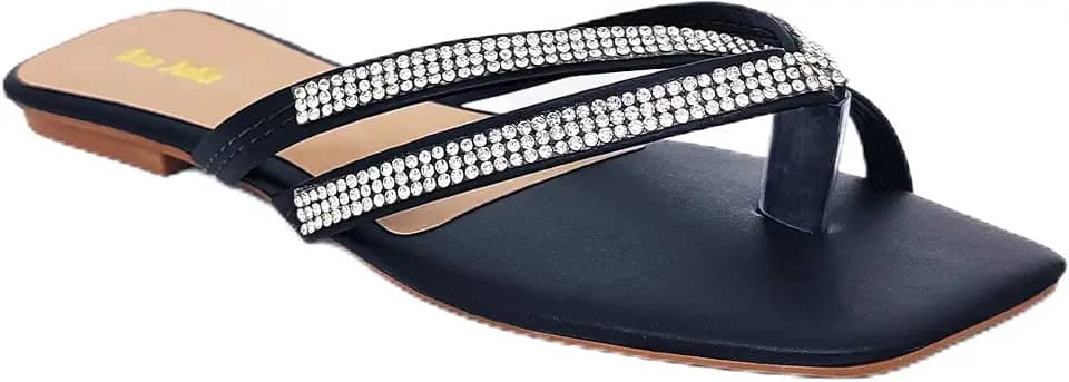 Sandália Rasteirinha Feminina com Tiras Finas e Strass – Conforto e Estilo