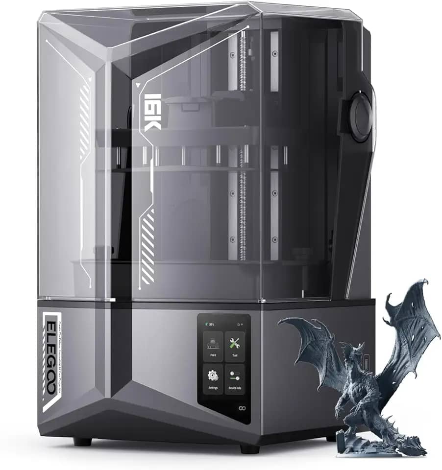 Impressora 3D de resina ELEGOO Saturn 4 Ultra 16K, Aquecimento de tanque inteligente, Impressão de alta velocidade de 150 mm/h, Tamanho de impressão grande de 8,33 × 4,66 × 8,66 polegadas