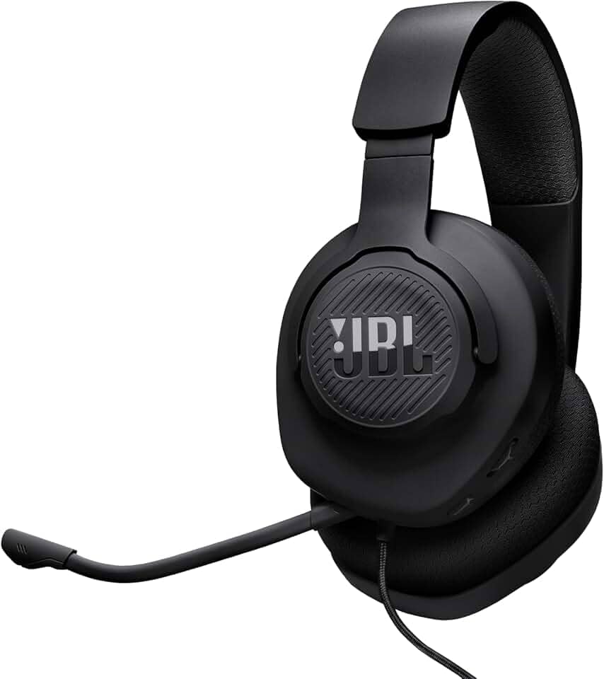 JBL, Fone de Ouvido Com Fio, Quantum 100M2, Headset Gamer, Over Ear, Microfone Removível - Preto