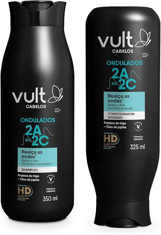 Vult Combo Cabelos Ondulados: Shampoo 350ml + Condicionador 325ml