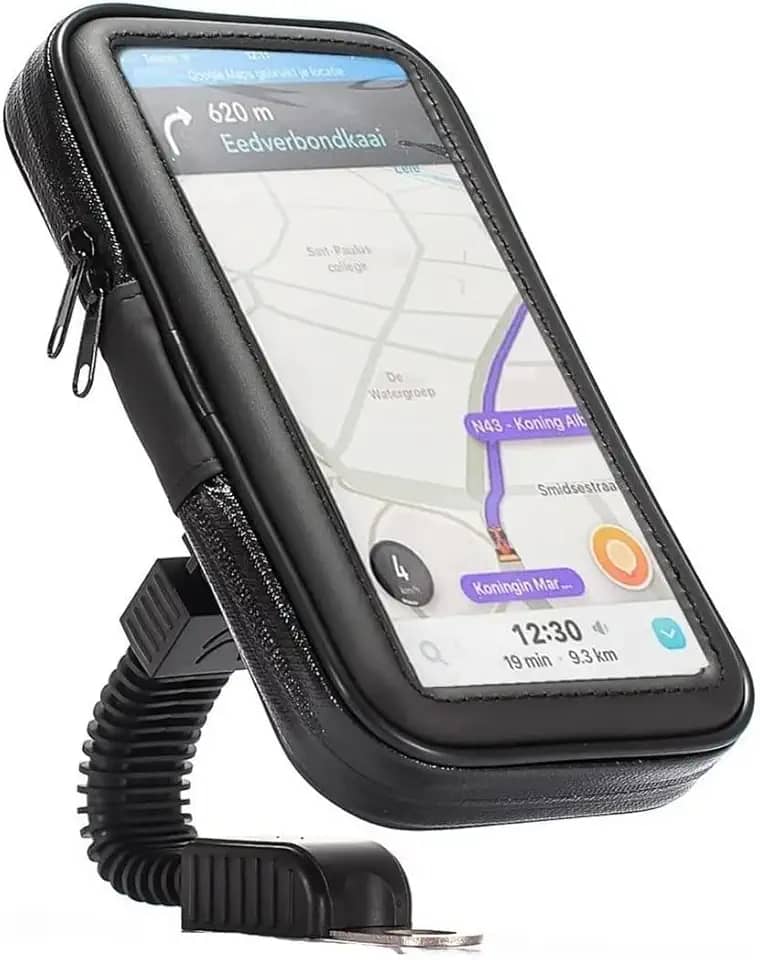 Suporte de Celular Moto Capa Impermeável Prova D'água 6,3 Pol Bike Motoboy Universal Gps Waze Mapa Ifood Uber Eats 99 Rappi