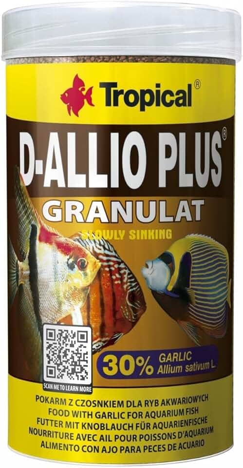 Tropical Ração Para Peixes D-Allio Plus Granulat 60G 100Ml Para Peixes