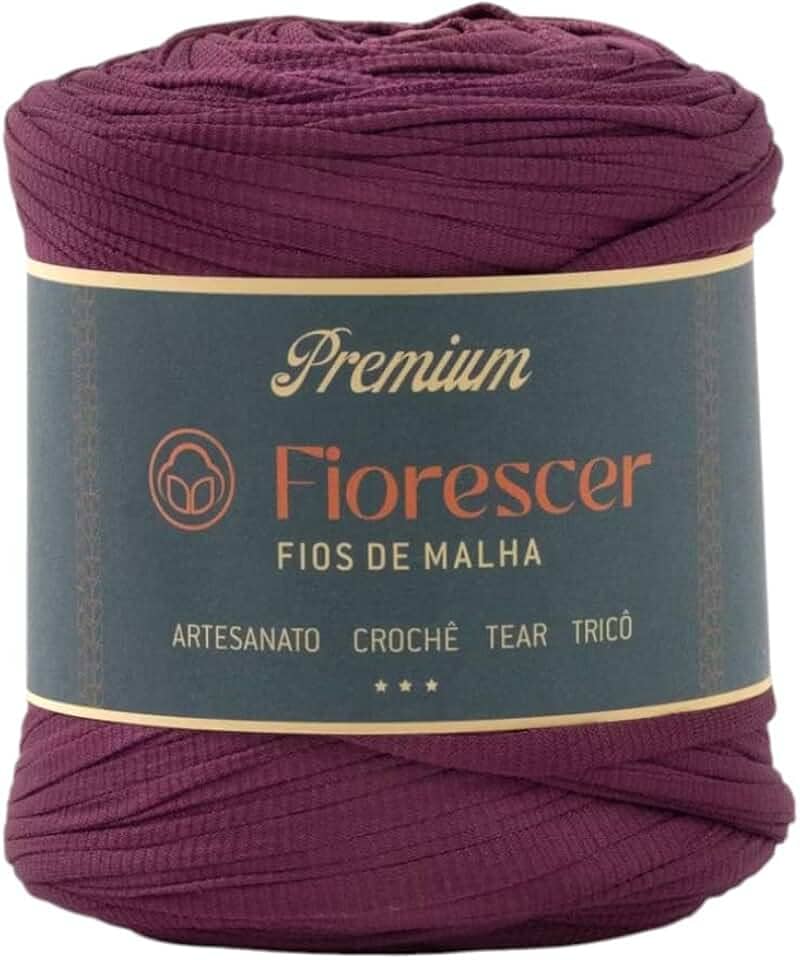 Fio de Malha Premium Fiorescer - 140mts 28mm Croche (Roxo Mauve)