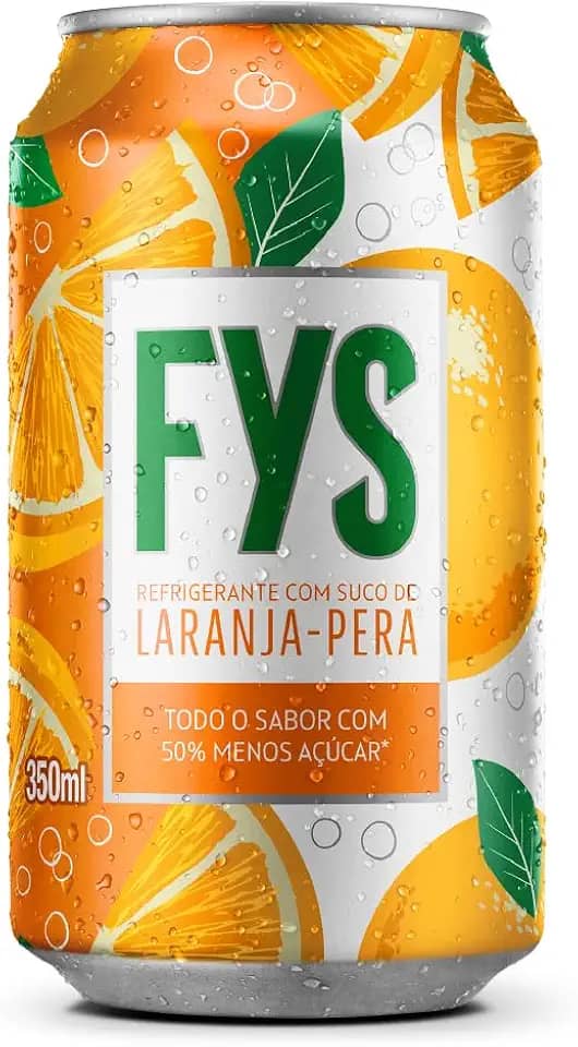 FYS Refrigerante Laranja, Lata 350 ml