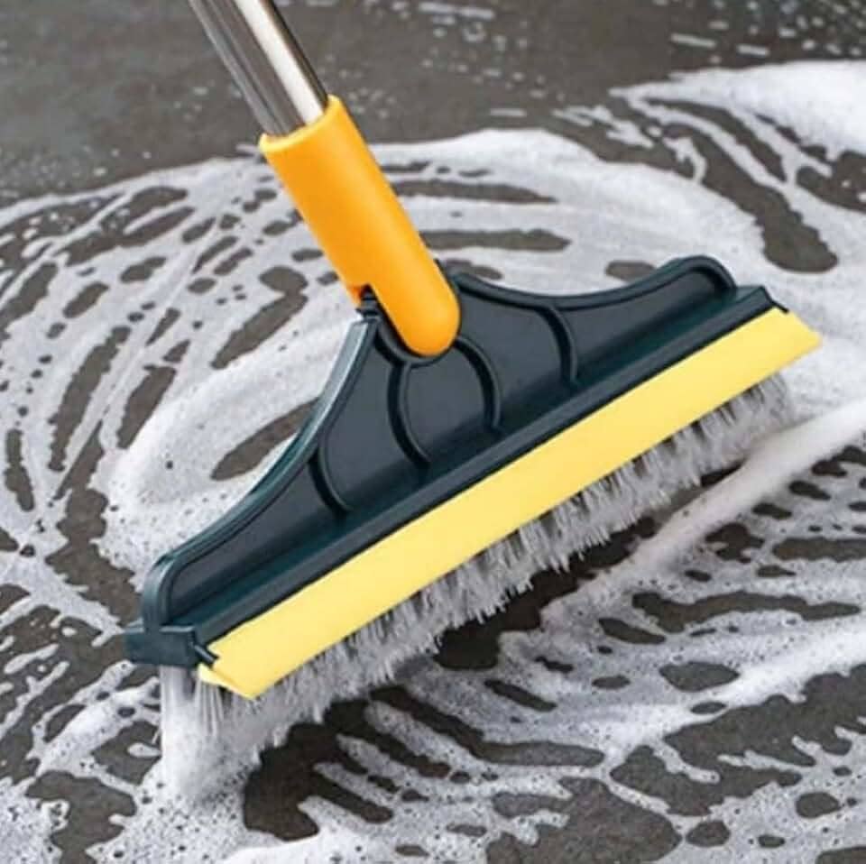 Escova de Limpeza Esfregão 2 em 1 Vassoura Rodo Gap Esfregão 180º Limpeza Cozinha Banheiro Mop Limpador Multiuso Linha Premium M5 Armarinhos