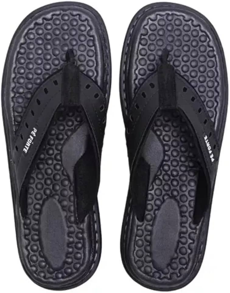 Chinelo Masculino Anatômico Ortopédico Antistress em Couro