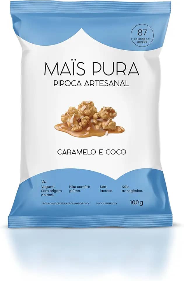 Mais Pura Pipoca Artesanal Maïs Pura Sabor Caramelo & Coco 100G
