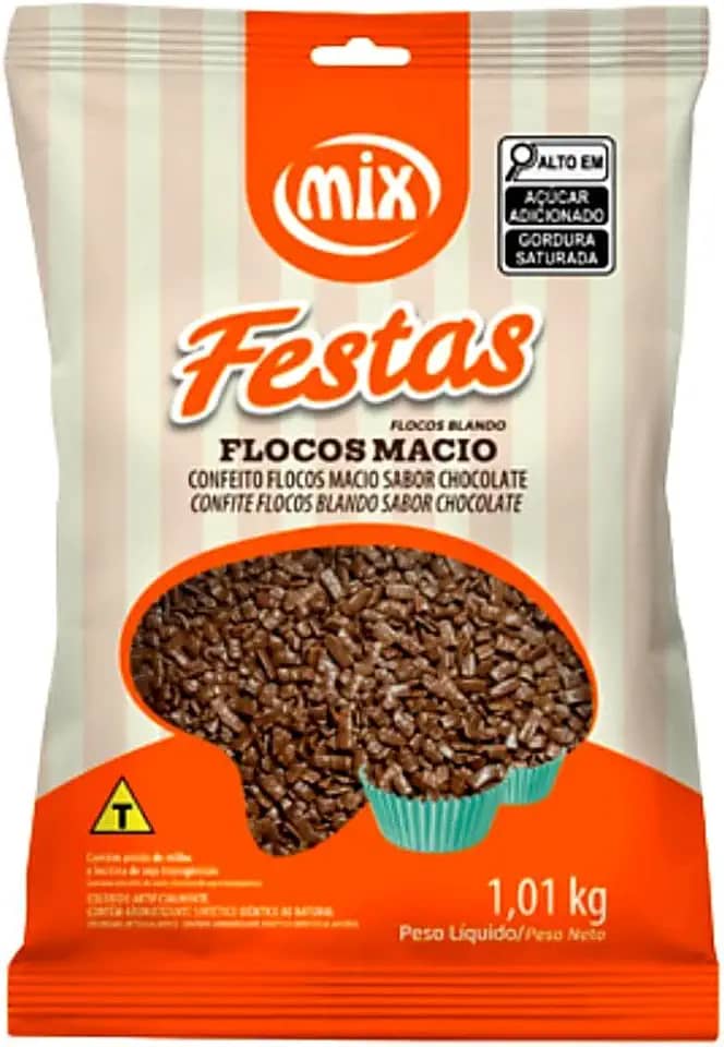 Confeito Granulado Chocolate Gourmet Flocos Macios 1kg Mix