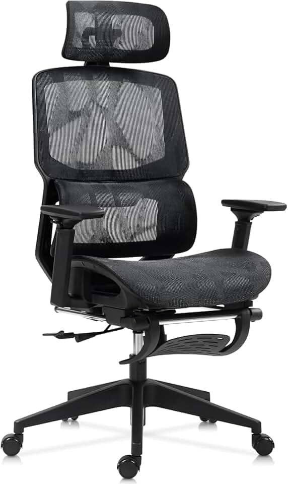 Cadeira de Escritório Ergonômica com Apoio para a Coluna, Altura Ajustável, Assento Confortável e Design Moderno para Uso em Escritórios, Home Office ou Estudo - Posture Office