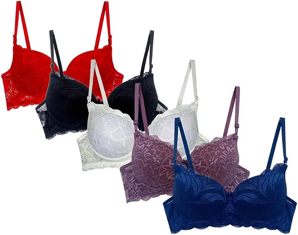 Kit 5 Sutiãs Sutian Soutien Sutien Renda Bojo