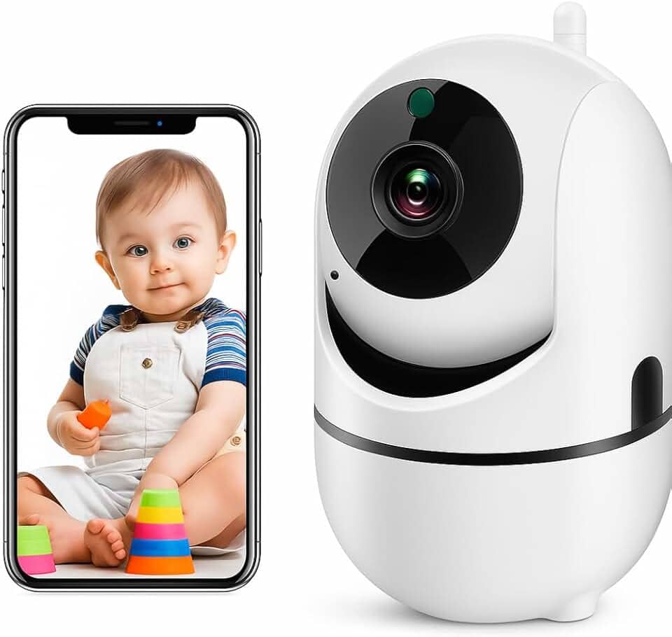 Camera Ip Wifi Giratória 1080p Estilo Babá Eletrônica Com Visão Noturna e Alerta De Movimento Microfone Infravermelho Sem Fio com App Câmera Panorâmica Detecção de Movimento - Premium