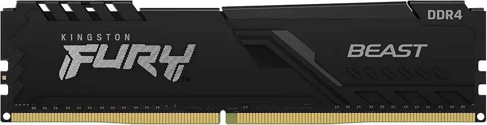 KF432C16BB/16 - Memória de 16GB DIMM DDR4 3200Mhz FURY Beast 1,35V 1Rx8 288 pinos para desktop/gamers, Preto