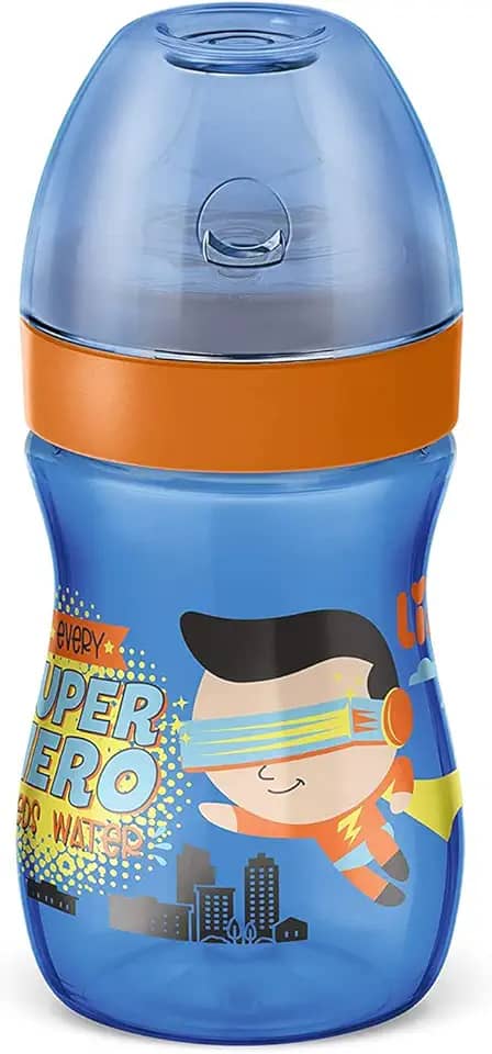 Lillo Copo Evolution Bebedor Silicone 240 ml - Menino, Lillo, Azul/Laranja
