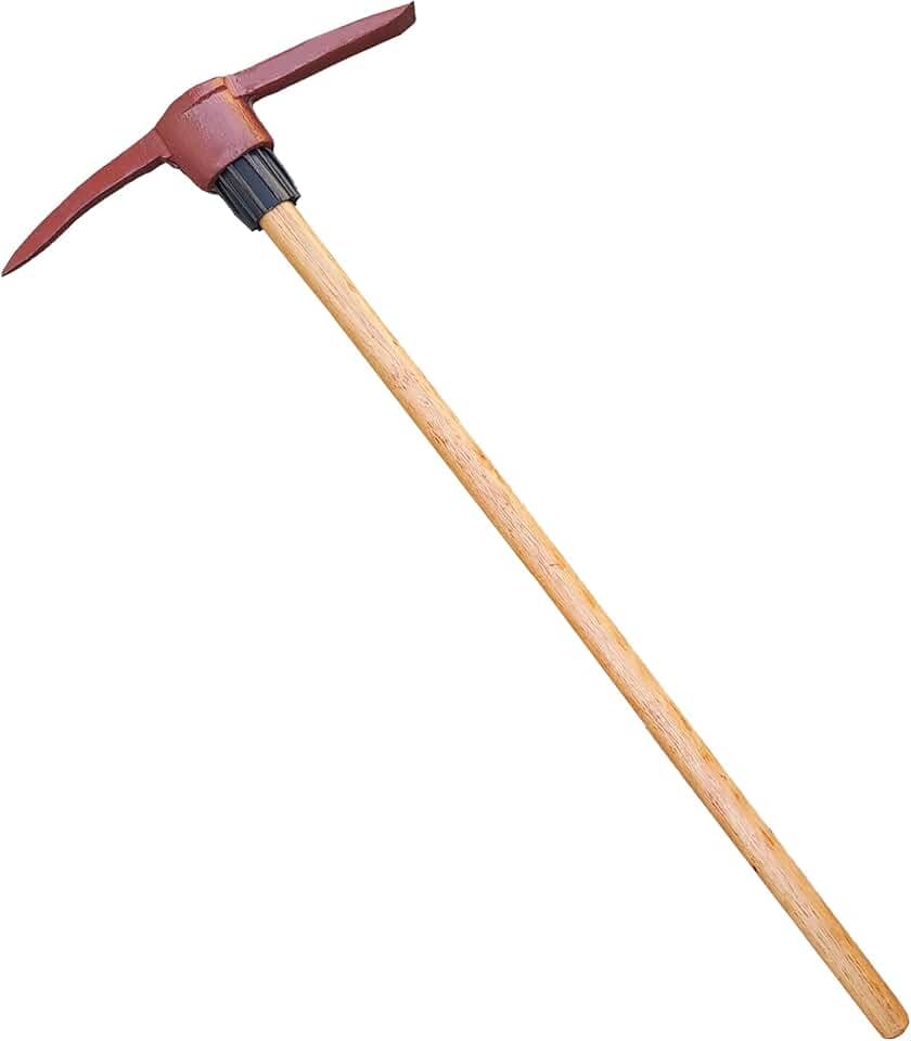 Picareta Ponta E Pá Forjada Tarza Com Cabo