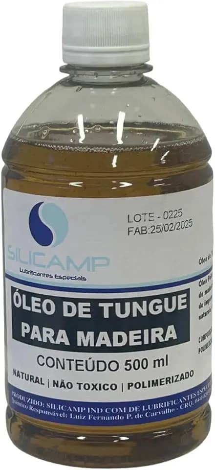 Óleo De Tungue Polimerizado Impermeabiliza Madeira 500 Ml