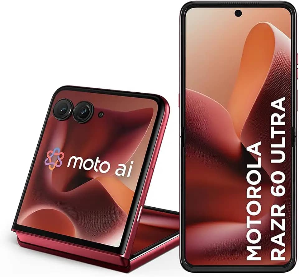 Smartphone Motorola Razr 60 Ultra - 1TB 32GB (16GB RAM+16GB Ram Boost) Snapdragon 8 Elite Tela dobrável 7' e externa 4' Moto AI 50MP camera - Vermelho