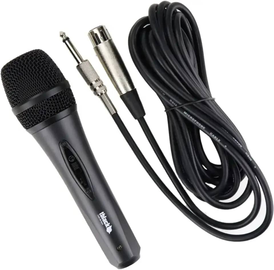 Microfone Com Fio Para Caixa De Som Profissional Karaoke Igreja Instrumentos