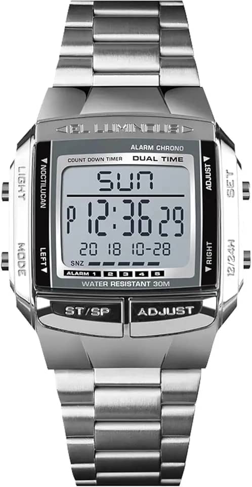 RORIOS Relógio masculino digital militar de LED, multifunções, luminoso, eletrônico, analógico, esportivo, masculino