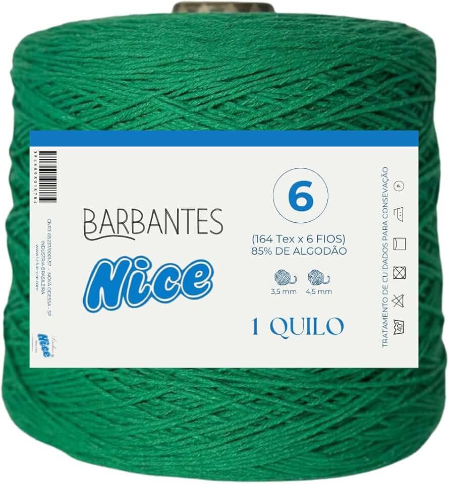 Barbante Parafinado Colorido Para Crochê Fio 6-1kg (BANDEIRA)