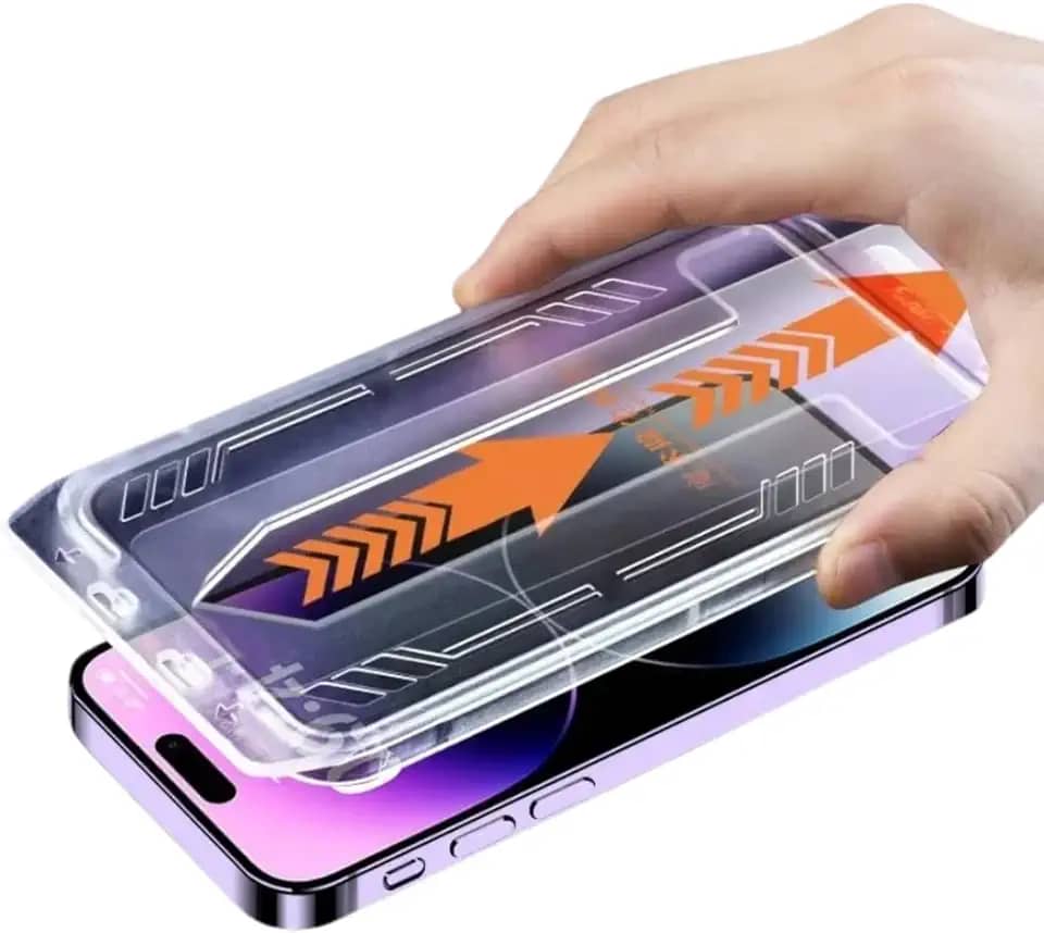 Película de Proteção para iPhone 15 Pro Max com Kit de Autoaplicação Instalação Sem Bolhas Sem Sujeira com Alta Resistência a Arranhões e Impactos