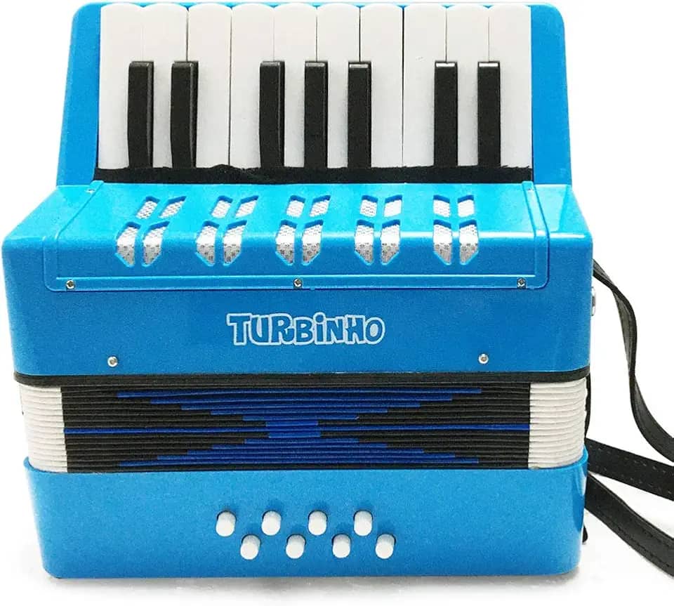 ACORDEON TURBINHO 8 BAIXOS, Mahalo, 104-LB - AZUL CLARO