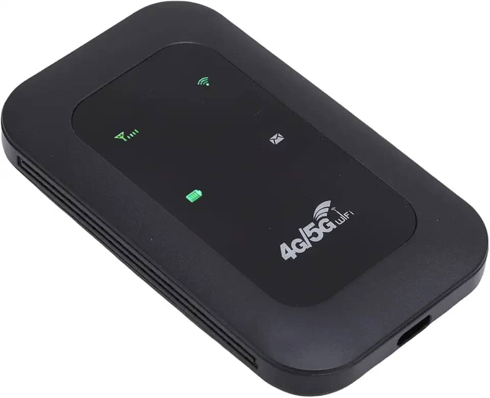 Cryfokt 4G 5G Wifi Hotspot, Modem Wifi USB Desbloqueado Com Slot para Cartão SIM, 10 Conectividade do Dispositivo, Tela de Exibição de Led de Roteador de Deslocamento Portátil, Suporta