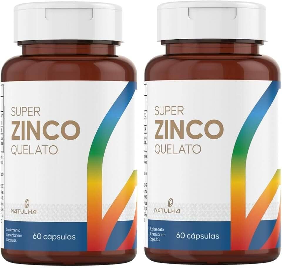 KIT 2X Super Zinco Quelato 60 cápsulas - Natulha